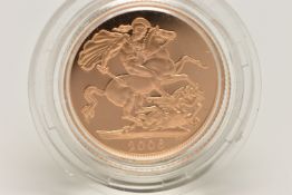 ROYAL MINT FULL GOLD PROOF SOVEREIGN ELIZABETH II 2006, .915 fine, 7.98 gram, 22.05mm, mintage 11,