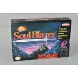 SOULBLAZER NINTENDO SNES GAME, NSTC version, includes the box, manual and guide, game is in