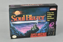 SOULBLAZER NINTENDO SNES GAME, NSTC version, includes the box, manual and guide, game is in