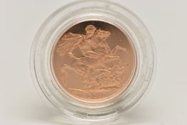 ROYAL MINT FULL GOLD PROOF SOVEREIGN ELIZABETH II 2013, .915 fine, 7.98 gram, 22.05mm, mintage 10,