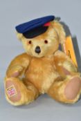 A MERRYTHOUGHT LIMITED EDITION 'RETURN TO SENDER' TEDDY BEAR, no 17/75, height approximately 35cm,