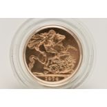ROYAL MINT FULL GOLD SOVEREIGN COIN QUEEN ELIZABETH II 1974, .916 fine, 7.98 gram, 22.05mm,