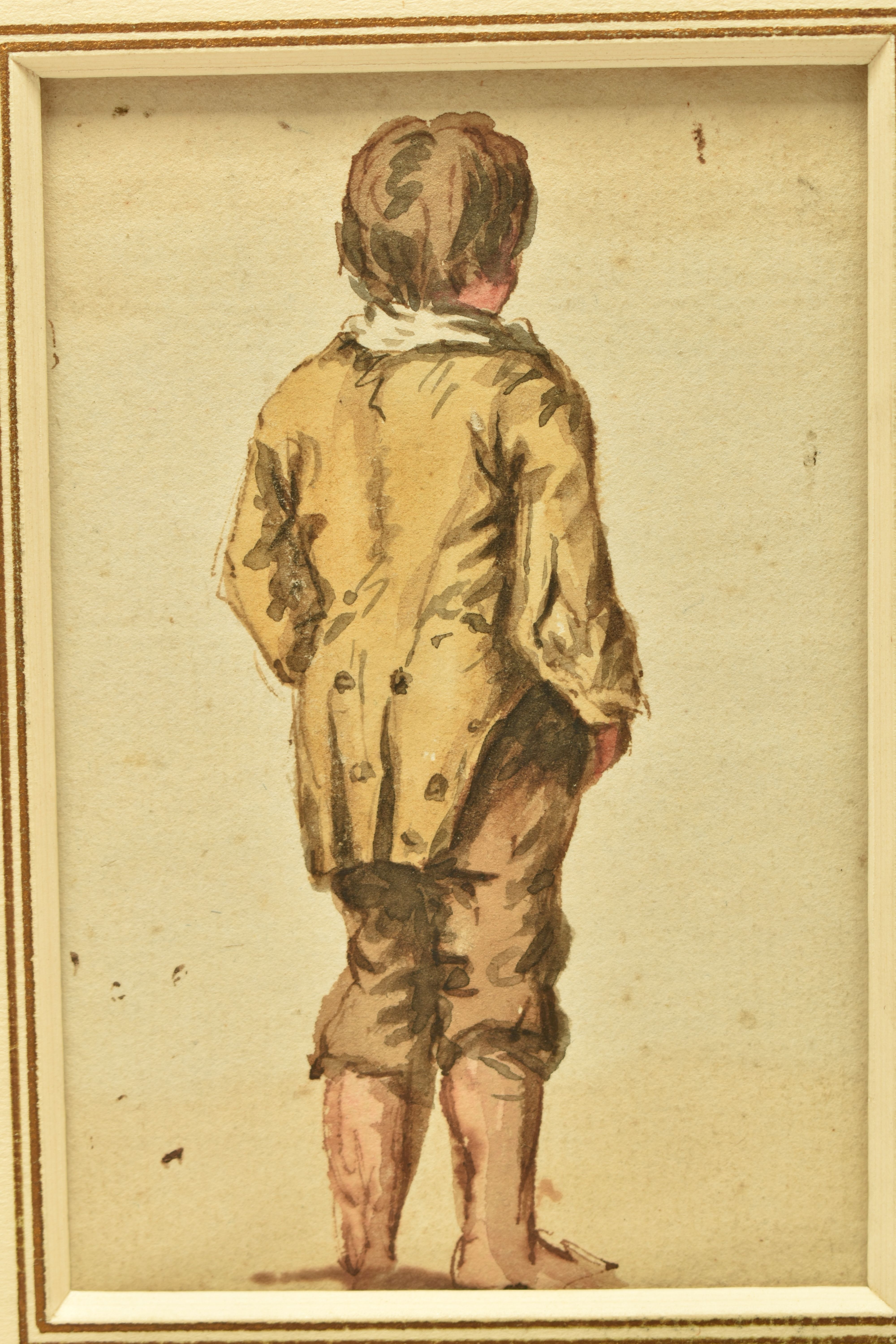 CIRCLE OF PHILIP JAKOB De LOUTHERBOURG (1740-1812) A STUDY OF A YOUNG BOY, the boy is viewed from - Image 3 of 4