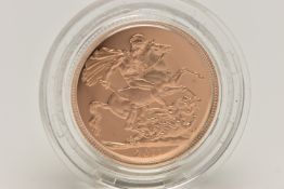 ROYAL MINT FULL GOLD PROOF SOVEREIGN ELIZABETH II 2011, .915 fine, 7.98 gram, 22.05mm, mintage 8.209