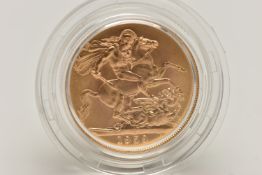 ROYAL MINT FULL GOLD SOVEREIGN COIN QUEEN ELIZABETH II 1959, .916 fine, 7.98 gram, 22.05mm mintage