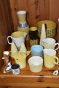 A COLLECTION OF HORNSEA POTTERY, to include a slipware vase by John Clappison, height 23.5cm (