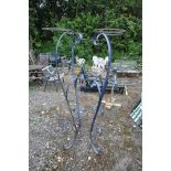 A FRENCH WROUGHT IRON PLANTER STAND, with fifteen pot holders, ideal to be used a feature display,