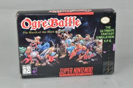 OGRE BATTLE MARCH OF THE BLACK QUEEN NINTENDO SNES GAME, NSTC version of a game that never