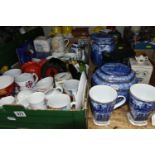 TWO BOXES AND LOOSE NOVELTY, PROMOTIONAL AND ADVERTISING CERAMICS, to include two Ringtons