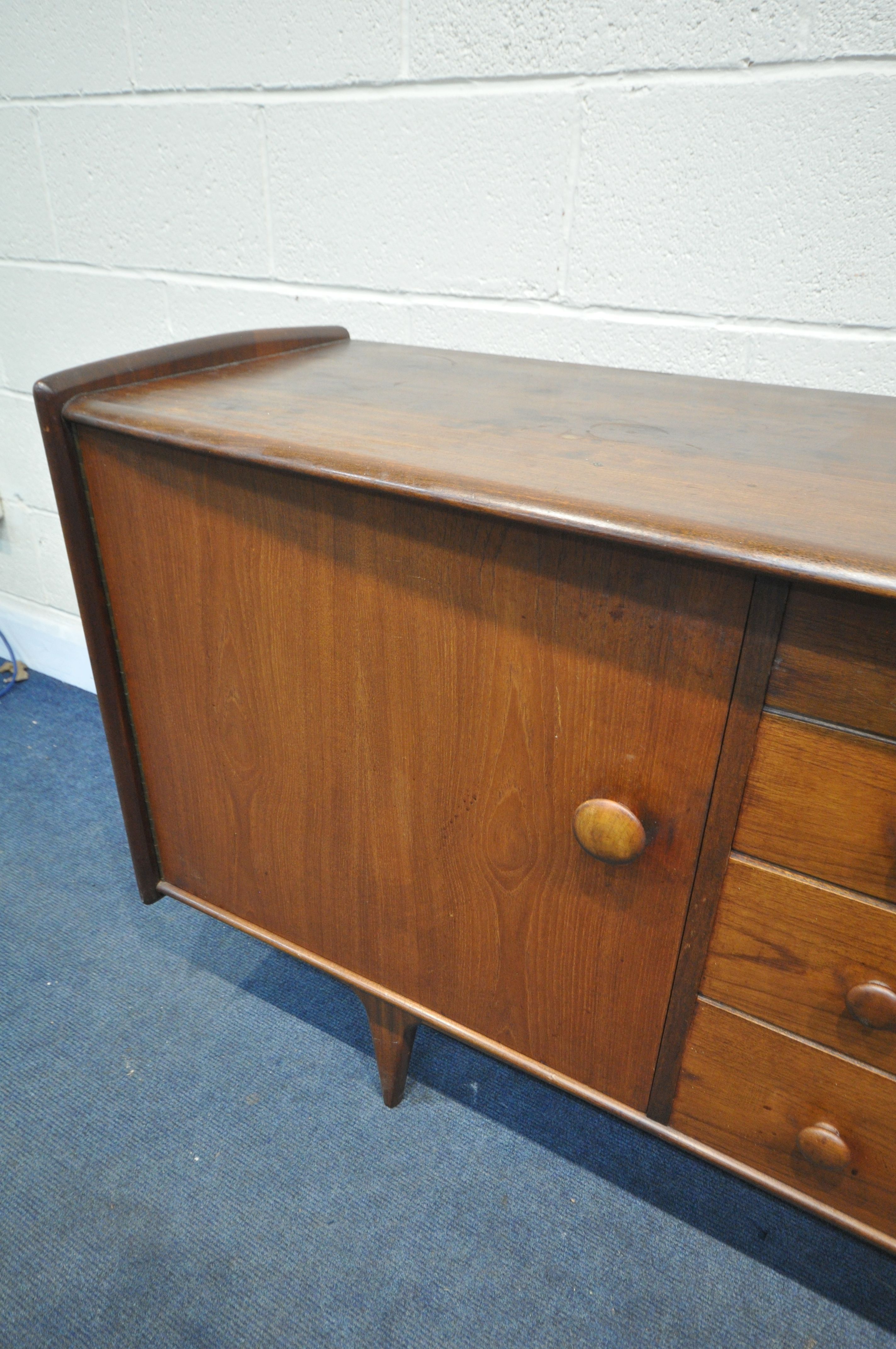 A MID CENTURY AFROMOSIA TEAK 'VOLNAY' SIDEBOARD, DESIGNED BY JOHN HERBERT FOR YOUNGER, with cupboard - Image 4 of 6