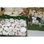 THREE BOXES OF BILTONS AND HORNSEA TEA / COFFEE AND DINNERWARE, SMALL GIFTWARE CERAMICS, ETC,