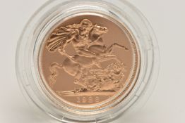 ROYAL MINT FULL GOLD PROOF SOVEREIGN COIN QUEEN ELIZABETH II 1988, .916 fine, 7.98 gram, 22.05mm