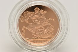 ROYAL MINT FULL GOLD PROOF SOVEREIGN ELIZABETH II 2009, .915 fine, 7.98 gram, 22.05mm, mintage 9,770