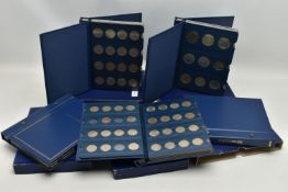 FIVE X SANDHILL COIN FOLDERS CONTAINING MAINLY BRITISH COINS OF THE 20th CENTURY