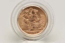 ROYAL MINT FULL GOLD SOVEREIGN COIN QUEEN ELIZABETH II 1958, .916 fine, 7.98 gram, 22.05mm Mintage