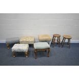 A SELECTION OF STOOLS, of various sizes and shapes (7)