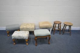 A SELECTION OF STOOLS, of various sizes and shapes (7)