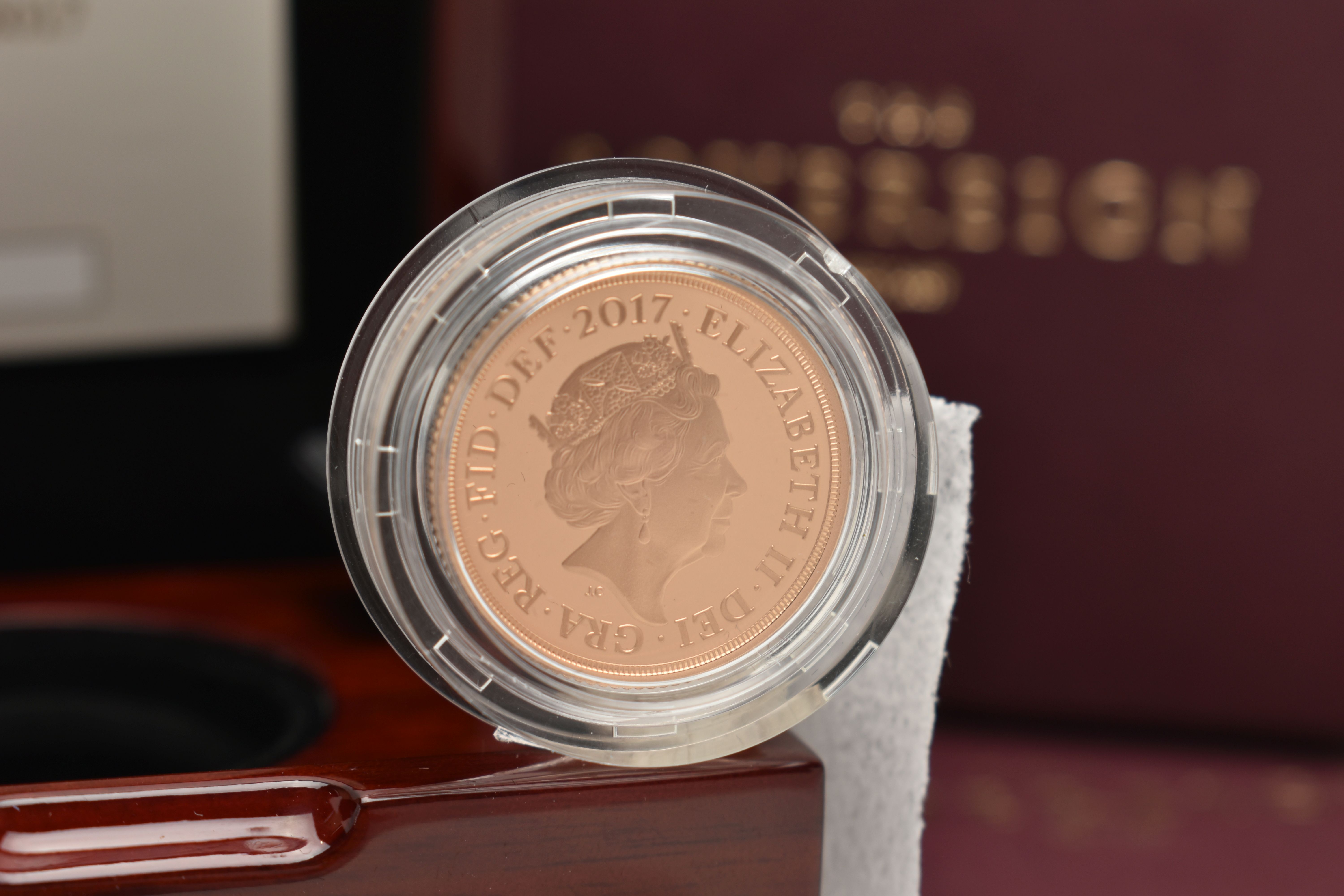 A BOXED ROYAL MINT 2017 GOLD PROOF FULL SOVEREIGN COIN, No. 09841 of maximum Single Edition coin - Image 2 of 2