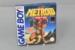 METROID II RETURN OF SAMUS NINTENDO GAMEBOY GAME, PAL version, includes the box and manual, game