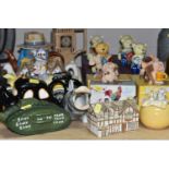 A COLLECTION OF NOVELTY CERAMICS, to include five boxed Old Tupton Ware teddy bear paperweights,
