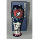 A MOORCROFT VASE DESIGNED BY RACHEL BISHOP, 'Tribute to Charles Rennie Mackintosh' design, painted