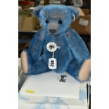 A BOXED STEIFF LIMITED EDITION REPLICA 1908 MOHAIR TEDDY BEAR, No.403002, from 2009, blue, limited