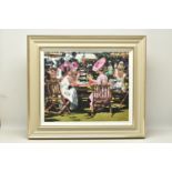 SHERREE VALENTINE DAINES (BRITISH 1959) 'AFTERNOON TEA AT ASCOT' a signed limited edition print,