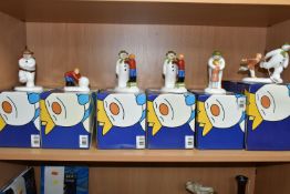 SIX BOXED COALPORT CHARACTERS 'THE SNOWMAN' FIGURES, comprising The Adventure Begins, The Hug, two x