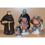 FOUR ROYAL DOULTON FIGURES, comprising 'Falstaff' HN2054, 'The Jovial Monk' HN2144, 'Good King