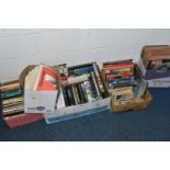 FIVE BOXES OF BOOKS AND MAGAZINES, to include approximately seventy books, titles to include
