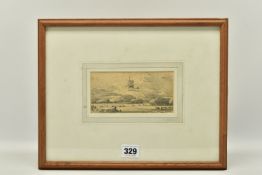 CIRCLE OF JOHN VARLEY (1788-1842) 'LANDSCAPE WITH WINDMILL', no visible signature, pencil on