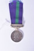 A QEII GENERAL SERVICE MEDAL WITH CANAL ZONE CLASP, the GSM is correctly named to 22435414 PTE P.