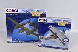 TWO BOXED LIMITED EDITION CORGI THE AVIATION ARCHIVE MILITARY AIRCRAFTS 1:72 DIE-CAST MODELS, THE