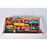 A QUANTITY OF UNBOXED AND ASSORTED PLAYWORN DIECAST VEHICLES, to include Spot-On Morris 1100, No.