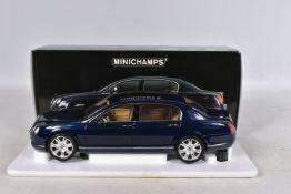 A BOXED MINICHAMPS BENTLEY CONTINENTAL FLYING SPUR 2005 1:18 MODEL VEHICLE, numbered 100139460,