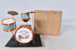 A BOXED PELHAM PUPPETS DRUM SET/KIT, appears complete and in fairly good condition with only minor