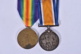 A WWI PAIR OF MEDALS TO WILTSHIRE REGIMENT, both medals are correctly named to Private 19957 S.