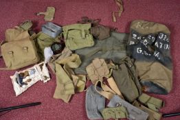 A LARGE SELECTION OF MILITARY RELATED EQUIPTMENT AND BAGS, included in this lot is a kit ideal for a