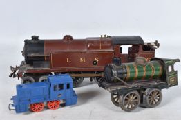 AN UNBOXED HORNBY O GAUGE No.2 SPECIAL 4-4-2 TANK LOCOMOTIVE, No.2180, L.M.S. maroon livery (2), not