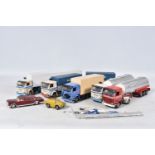 A QUANTITY OF UNBOXED AND ASSORTED PLAYWORN DIECAST VEHICLES, to include Corgi Toys Mercedes-Benz