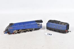 A PART BOXED HORNBY DUBLO A4 CLASS LOCOMOTIVE, 'Merlin' No.4486, L.N.E.R. blue livery (L11) has been