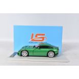 A BOXED LIMITED EDITION LS COLLECTIBLES TVR SAGARIS 2005 1:18 MODEL VEHICLE, in green, numbered
