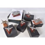 A COLLECTION OF BOXED AND UNBOXED PEWTER AIRCRAFT MODELS, to include Pewter 4U2 'The Last Flight