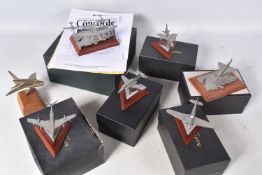 A COLLECTION OF BOXED AND UNBOXED PEWTER AIRCRAFT MODELS, to include Pewter 4U2 'The Last Flight
