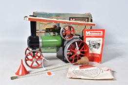 A BOXED MAMOD LIVE STEAM TRACTION ENGINE, No.TE1A, not tested, has been fired up but not for some