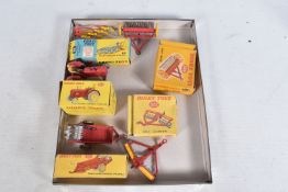 A BOXED DINKY TOYS MASSEY-HARRIS TRACTOR DIE-CAST MODEL AND FOUR OTHER BOXED MODELS, numbered 300,