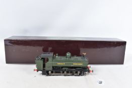 A BOXED CONSTRUCTED KIT MODEL OF A CLASS 57XX PANNIER TANK LOCOMOTIVE, No.7715, G.W.R. green livery,