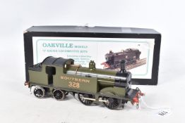 A BOXED CONSTRUCTED KIT MODEL OF A CLASS M7 0-4-4 TANK LOCOMOTIVE, No.328, S.R. green livery, has