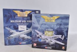 TWO BOXED CORGI AVIATION ARCHIVE 1:144 DIE-CAST MODEL MILITARY AIRCRAFTS, the first a Limited