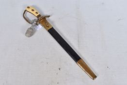 A 20TH CENTURY GERMAN HUNTERS DAGGER, this features hunting scenes on both sides of the blade and